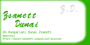 zsanett dunai business card